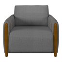 Ver imagem 7 de Conjunto Sofá 3 Lugares 223cm e Poltrona 98cm Amaranto M22 Linho Cinza Escuro - Mpozenato