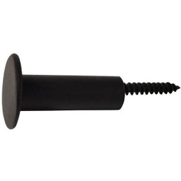 Pino Suporte para Espelho Adnet Pendurador de Casaco de Parede Aço Carbono 4cm Preto - 1