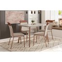 Ver imagem 1 de Mesa Sala Jantar Stellar 120cm+ 4 Cadeiras Duo Rose Carraro
