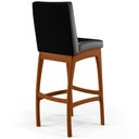 Ver mais imagens de Kit 02 Banquetas Altas Para Cozinha Sala de Jantar Fixa Mila B04 Couríssimo Preto - Lyam Decor