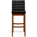 Ver imagem 5 de Kit 02 Banquetas Altas Para Cozinha Sala de Jantar Fixa Mila B04 Couríssimo Preto - Lyam Decor