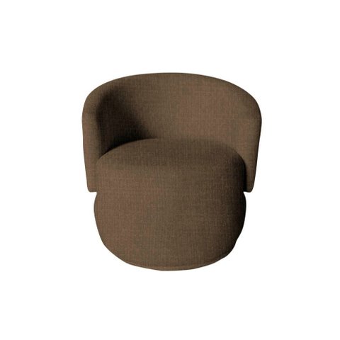 Poltrona Decorativa Beatriz Orgânica Linho Marrom