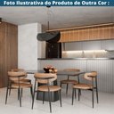 Ver imagem 7 de Kit 2 Cadeiras Napoli Agatha Fratini Assento Encosto Revestidos Tecido Nude Base Aço Amadeirado