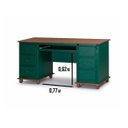 Ver imagem 4 de Escrivaninha Linz 6 Gavetas 80 X 176 X 50 Cm (a X L X P)