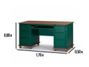 Ver imagem 5 de Escrivaninha Linz 6 Gavetas 80 X 176 X 50 Cm (a X L X P)