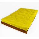 Ver imagem 2 de Sofá Cama Casal Futon Tokio Amarelo Acquablock Madeira Maciça Cor Imbuia