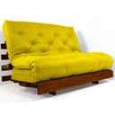 Ver imagem 4 de Sofá Cama Casal Futon Tokio Amarelo Acquablock Madeira Maciça Cor Imbuia