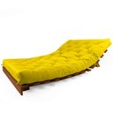 Ver imagem 3 de Sofá Cama Casal Futon Tokio Amarelo Acquablock Madeira Maciça Cor Imbuia