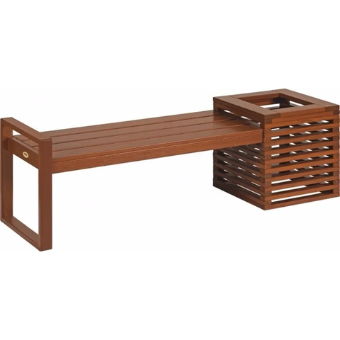 Banco De Jardim Com Cachepô Plantas