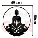 Ver imagem 2 de Adesivo de Parede Silhueta Buda Flor de Lotus - 45x50cm