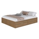 Ver imagem 2 de Cama Queen com Baú 4 Portas para Colchão 198x158cm Multimóveis Cr40133 Mel