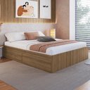 Ver imagem 3 de Cama Queen com Baú 4 Portas para Colchão 198x158cm Multimóveis Cr40133 Mel