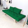 Sofá Japão Futon Verde Bandeira Em Madeira Maciça - 5