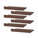 Ver imagem 2 de Kit 6 Prateleiras Porta Quadros 40 X 15cm Nogal Suporte Invisível