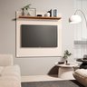 Painel Dubai Tv 32 Polegadas Pequeno Quarto Suspenso Sala Rack Cor Off White/freijó - 2