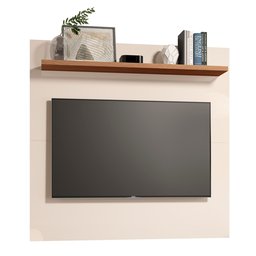 Painel Dubai Tv 32 Polegadas Pequeno Quarto Suspenso Sala Rack Cor Off White/freijó - 4