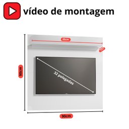Painel Dubai Tv 32 Polegadas Pequeno Quarto Suspenso Sala Rack Cor Off White/freijó - 7