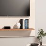 Painel Dubai Tv 32 Polegadas Pequeno Quarto Suspenso Sala Rack Cor Off White/freijó - 5