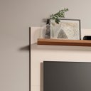 Ver imagem 6 de Painel Dubai Tv 32 Polegadas Pequeno Quarto Suspenso Sala Rack Cor Off White/freijó