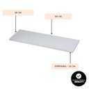 Ver imagem 6 de KIT 6 Prateleiras Estante 60x20 Madeira MDF Brancas Nicho Sala Quarto + Suporte Invisível