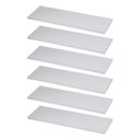 Ver imagem 1 de KIT 6 Prateleiras Estante 60x20 Madeira MDF Brancas Nicho Sala Quarto + Suporte Invisível