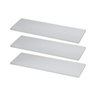 KIT 3 Prateleiras Estante 40x15 Madeira MDF Brancas Nicho Sala Quarto + Suporte Invisível - 1