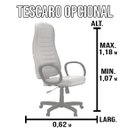 Ver imagem 3 de Cadeira de Escritório Tescaro Opcional Martiflex Verde Fantasma