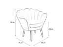 Ver imagem 4 de Kit Namoradeira + 2 Poltronas Decorativa Pétala Suede Azul Tifany Pés Madeira Ms Decor