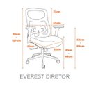 Ver imagem 2 de Cadeira para Escritório Diretor Giratória NR17 Everest Fratini