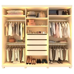 Guarda Roupa Absolut 6 Portas Reflecta Led Off White - Gelius - 4