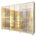 Ver imagem 5 de Guarda Roupa Absolut 6 Portas Reflecta Led Off White - Gelius