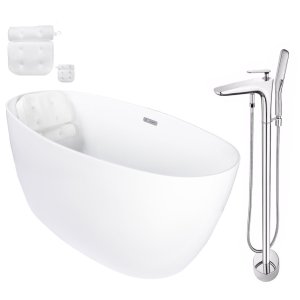 Kit Banheira Imersão Luxo Freestanding 1.50m C/mist Cromado