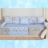 Kit para Berço Bebê Montessoriano Rapozinha 7 Peças - Azul - 1