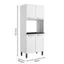 Ver imagem 2 de Armário de Aço para Forno 4 Portas Branco Gourmet Bertolini
