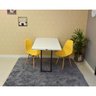 Conjunto de Mesa Dobrável Retrátil 120 x 75 Branca + 2 Cadeiras Eiffel - Amarela - 2