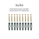 Ver imagem 6 de 3 Prateleiras Aço Reforçado Multiuso Fixação de Parede 60cm Casa Banheiro Lavanderia Preto