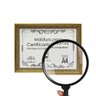 Moldura A4 Quadro Certificado Diploma de Luxo e Tela Acetato Arte na Arte Moldura A-4 Moldura Dourad - 2