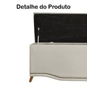 Ver imagem 3 de Calçadeira Recamier Baú Casal King 195cm Greta Suede Bege - DS Estofados