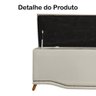 Calçadeira Recamier Baú Casal King 195cm Greta Suede Bege - DS Estofados - 3