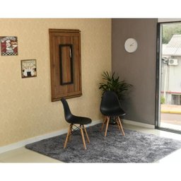 Conjunto de Mesa Dobrável Retrátil 120 x 75 Noronha + 2 Cadeiras Eiffel - Preta - 3