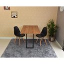 Ver imagem 1 de Conjunto de Mesa Dobrável Retrátil 120 x 75 Noronha + 2 Cadeiras Eiffel - Preta