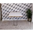 Ver imagem 2 de Mesa Dobrável Retrátil de Parede 140x89 - Base Inox Branco/Noronha
