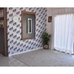 Mesa Dobrável Retrátil de Parede 140x89 - Base Inox Preto/Noronha - 4