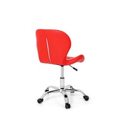 Conjunto 2 Cadeiras Office Eiffel Slim Base Giratória - Vermelha - 5 Conjunto 2 Cadeiras Office Eiffel Slim Base Giratória - Vermelha - 5