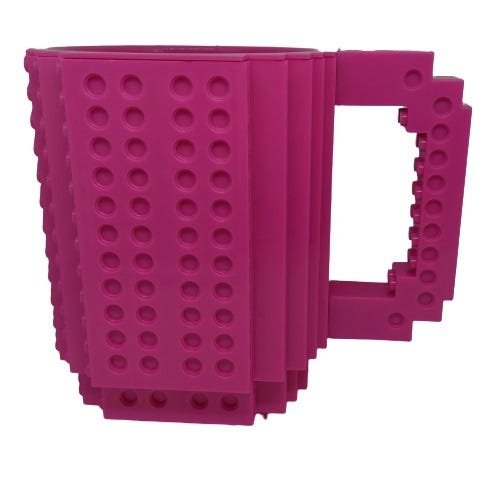 Caneca Lego 500Ml com Acessórios:Rosa Escuro - 1