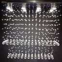 Ver imagem 4 de Luminária de Cristal para Sala de Jantar, com 50cm de Altura , Base 70x20 Inox Polido.