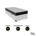 Ver imagem 3 de Cama Box Baú Solteiro Branco e Colchão Iso 100 D33 Ortobom