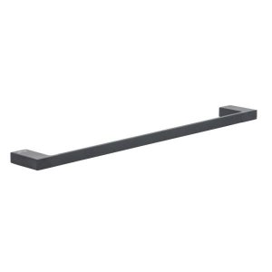 Toalheiro Porta Toalhas Banho de Parede Preto Fosco Lux 60cm
