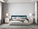 Ver imagem 4 de Cabeceira Nuvem Green Mars Estofada Modulada Para Cama Casal Queen 1,60cm x 60cm