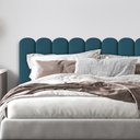 Ver imagem 1 de Cabeceira Nuvem Green Mars Estofada Modulada Para Cama Casal Queen 1,60cm x 60cm